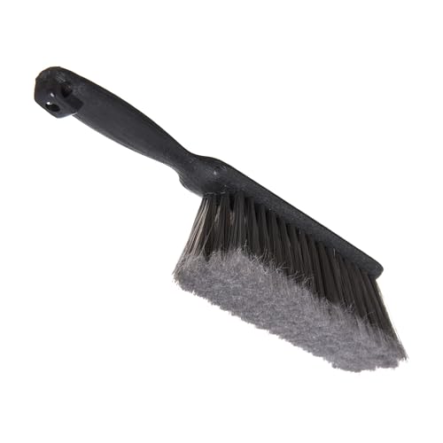 Image of SPARTA Flo-Pac Counter Brush, Bench Brush, Dustpan Brush with Flagged Bristles for Counters, Floors, And Fireplace, 8 Inches, Gray