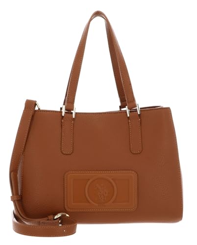 Sac U.S. POLO ASSN. Manipur double handle bag tan grand compartiment