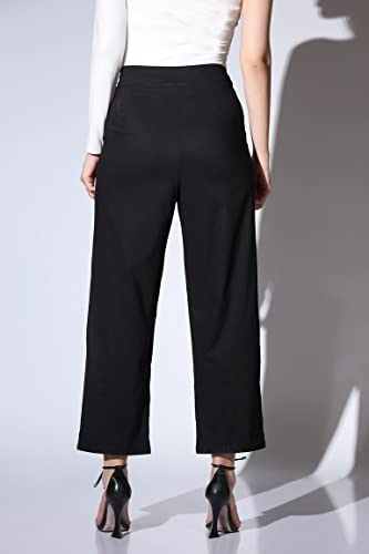 Image of Leriya Fashion Women's Ankle Fit High Rise Trousers High-Waisted Pant| Korean Trousers