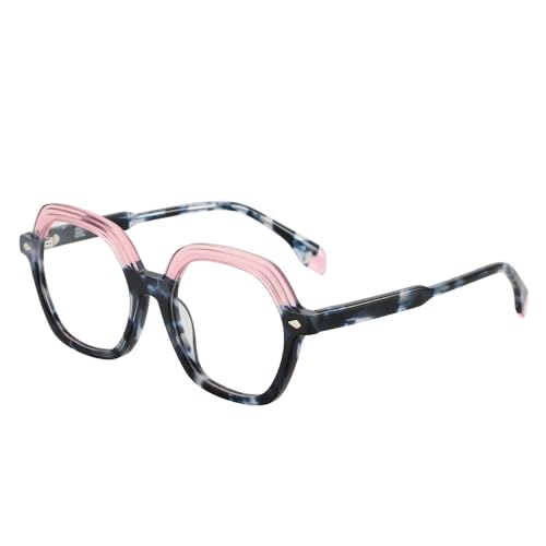 Lunettes de vue rondes en acétate style vintage pour lire et travailler au bureau