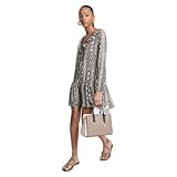 Michael Kors Women's Long Sleeve Ruffle Mini Dress, Soft Ecru, S