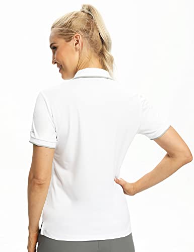 Image of Hiverlay Women's Golf Polo T Shirts Lightweight Moisture Wicking Short Sleeve Shirt Quick Dry UPF 50+
