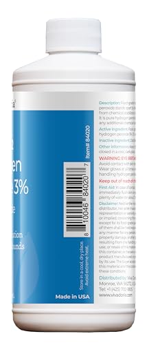 Viva Doria Hydrogen Peroxide 3 Percent, Food Grade, 16 Fluid Ounce, First Aid Antiseptic, Natural Cleaner