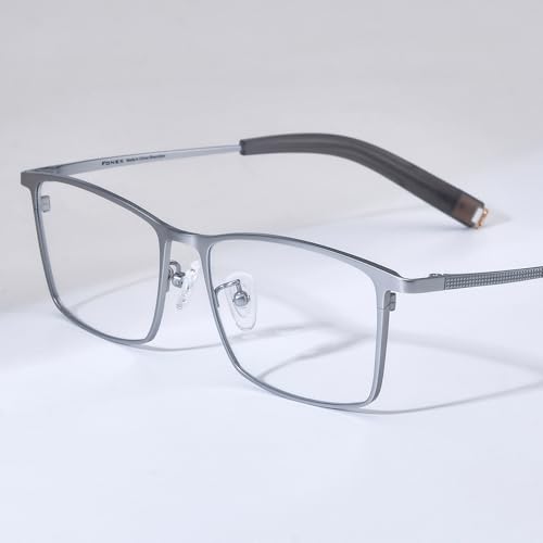 Image of FONEX Pure Titanium Glasses Frame Men Square Eyeglasses Optical Eyewear F8827