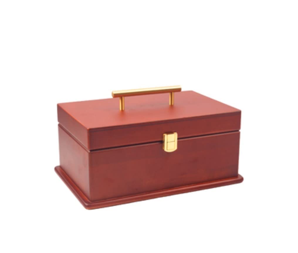 Sddpulse Jewellery Box Jewellery Box Jewellery Organiser With Glass Lid, 3-Layer Jewelry Organiser With 2 Drawers, Jewelry Case Jewelry Display Storage,