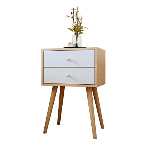 Feenice Mesita de Noche, mesita de Noche, Mesa Auxiliar, Mesa Auxiliar Moderna, Mesa de teléfono, Mesa de café para salón, Dormitorio - 40 x 30 x 60 cm Cover