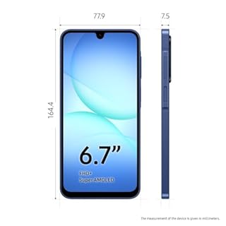 Samsung Galaxy A17 5G, AI Smartphone, Slim 7.5mm Frame, Large Screen, 50MP Camera, 128GB Storage, 4GB Memory, 5000 mAh Battery, Blue, 3 Year Extended Warranty (UK Version)