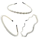 Stirnband Aus Perlen Weiß 3 St Perlen Haarreif Perlen Stirnband Aus Kunststoff Perlen Haarband Kunststoff Draht Strass Stirnband Perlen Kopfband Diadem Für Hochzeit Bankett Kleid Mädchen Braut Frau