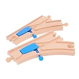 Encourage l'imagination : les enfants peuvent leurs voies ferrées préférées, favorisant l'imagination et les compétences spatiales, stimulant la créativité et développement cognitif, ferrée en bois à plusieurs voies, en bois