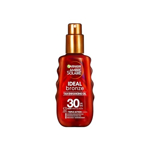Garnier Garnier Ambre Solaire Ideal Bronze Sun Cream Oil Spray Spf 30 150ml – Image 2