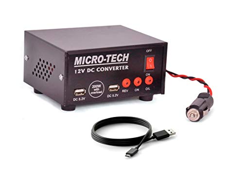 Image of ERH India Car Inverter 200 Watt Mini Car Inverter DC to AC Converter 12v with Two AC Outputs and Two USB Ports and Free Mobile Charging Cable