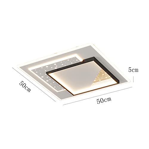 Plafonnier LED moderne blanc 50cm à intensité variable pour salon - 8