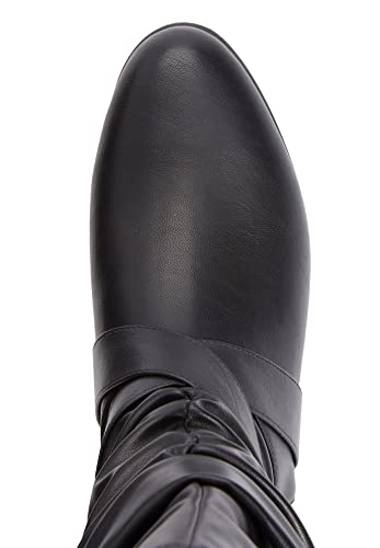 Comfortview Women's Wide Width The Heather Wide Calf Boot - 9 W, Black #TOP5