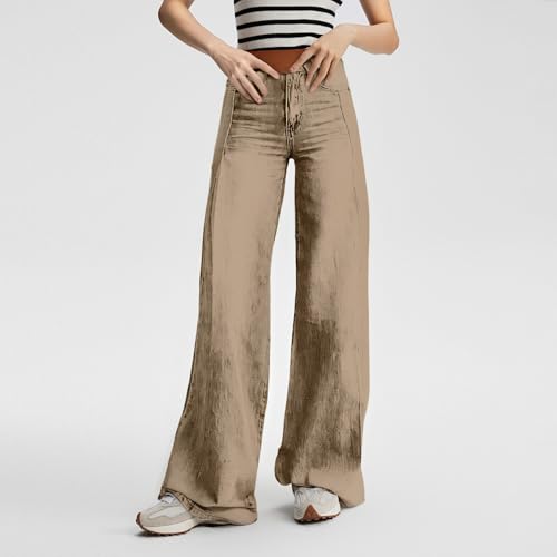 Jeans Damen Baggy Jeanshose Weites Bein Schlaghose High Waist Denimhose Stretch Bootcut Sommerhose Bequeme Denim Hosen Flared Pants Klassische Freizeithose Moderne Jean Momjeans – Bild 6