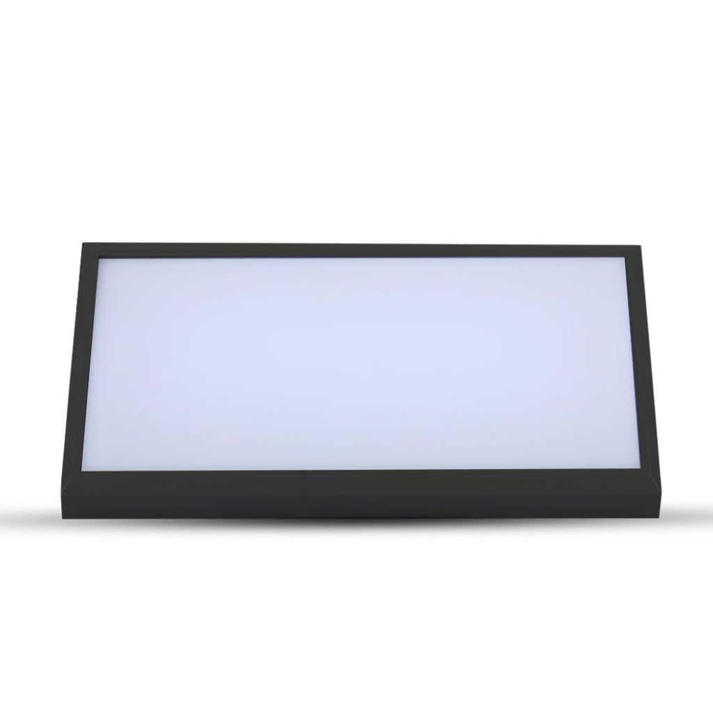V-TAC VT-8055 Lampada LED da parete rettangolare 20W angolare colore nero da esterno IP65 applique da muro luce bianco caldo 3000k sku 6810