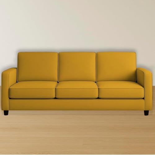 Image of The MM Furniture store Premium Fabric Sofa - Dirty Gold (3 Seater)