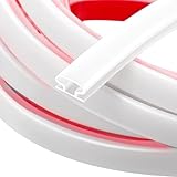 AMXIKIN ドア戸あたり隙間テープ ドア すきま風防止 隙間パッキン 防音パッキン 引き戸 窓 扉 玄関用すきまテープ 両面テープ付 全長は約6M 幅10mm 高さ5mm 白