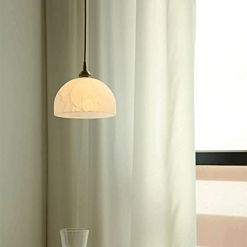 Lustre E27 en marbre véritable et laiton ajustable pour chic intérieur - 4