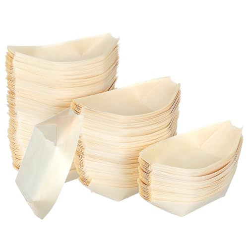Bandejas desechables para sushi de madera 5 pulgadas x150 miniatura 1