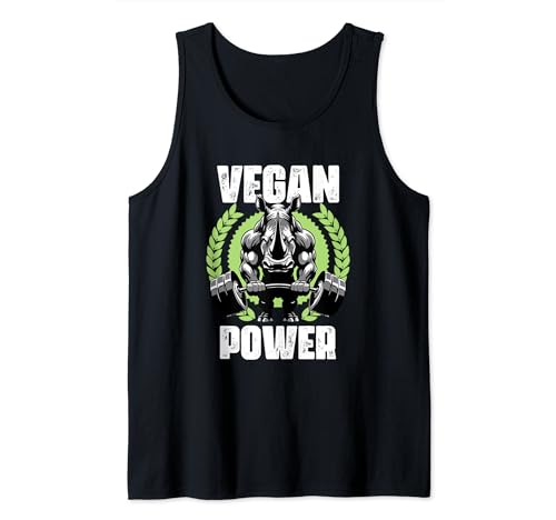 Vegan Power Rhinoceros Vegan Levantamiento de pesas Gimnasio Cita Gimnasio Fitnes Camiseta sin Mangas