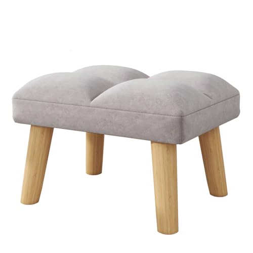 YMYNY Ottoman Pouf, Petit Tabouret Bas avec Pieds en Bois, Canapé rembourré Moderne, Repose-Pieds, Tabouret de Canapé en Velours,Tabouret à Chaussures pour...