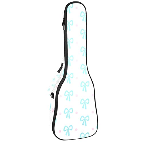 Sac de transport pour ukulélé ténor et concert rembourré ruban bleu