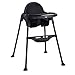 Cosco Kids Canteen High Chair Lightweight Portable Baby Feeding Chair with Adjustable Tray, Easy to Clean, Kitchen or Dining Use, Toddlers Up to 33 lbs, Mono Black