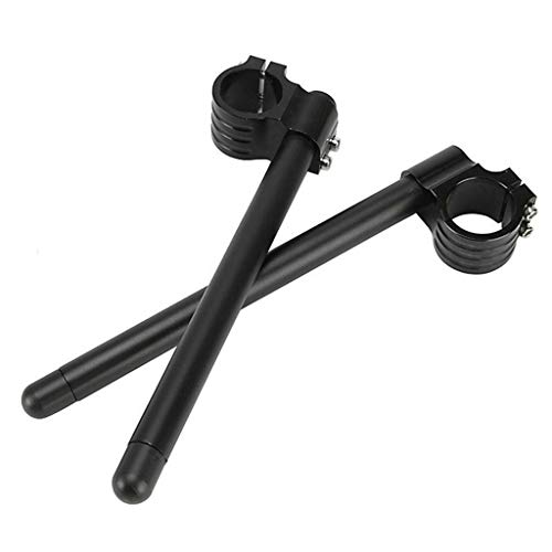 Image of Universal 41mm CNC Fork Clip-ons Handle Grip Handlebar for Motorcycle Black