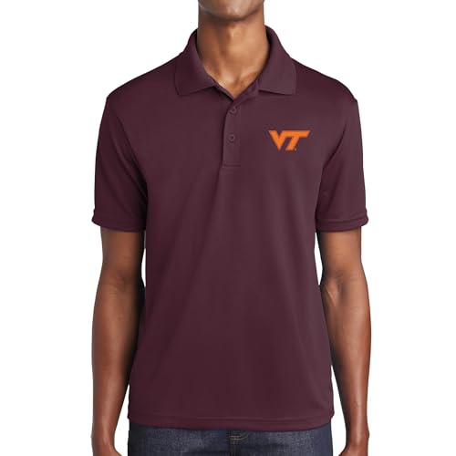 Polo de Algodón NCAA Virginia Tech Hokies Maroon Ropa Deportiva Talla S 2