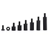 Sechskant Säulen Schrauben, Fydun 250 STÜCKE Nylon M2 M3 Abstandshalter Männlich Weiblich Sechskant Säule Unterlegscheibe Schraube Mutter Klassifizierungssatz mit Box(C)