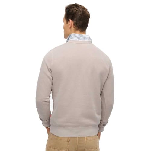 Superdry Para Hombre. M2014007A Sudadera Con Cuello Redondo Con Micrologotipo Beige (L), Casual, AlgodóN - 2