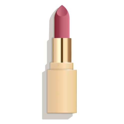 Gypsy Rose Natural Lipstick | Vegan, Plant-Based & Highly Pigmented | Long-Lasting Creamy Velvet Lip Color with Vitamin E & Bakuchiol | Lightweight Phytonutrient Lipstick with UV Protection | 4g