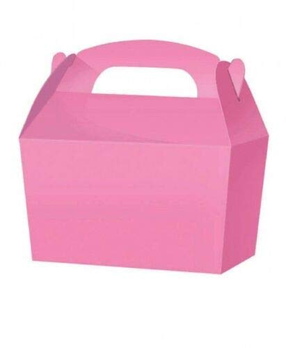 EliteKoopers 10 Pcs Plain Paper Treat Cupcake Box For Gift Party Birthday Loot Bag (Pink)
