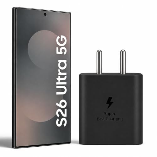 Image of 45W Type C Super-Fast Charging Compatible with Samsung Galaxy S26 /S25 Ultra /S25 /S25+ /S24 Ultra /S24 /S24+ /S23 /S23 Ultra /S23 Plus, Z Fold 7 /6 /5 /Flip 7 /6 /5 /Tab S11 /S10 Lite /S10 Fe | USB C 45 W -Black