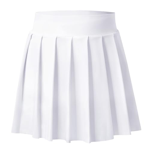 Image of Bezioner Girls Tennis Skirt A-Line Pleated Skirt with Shorts Pocket Uniform Skort for Golf Athletic Cheerleading