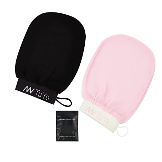 2PCS Korean Exfoliating Mitt Deep Exfoliating Glove for Body Skincare Microdermabrasion at Home Shower or Bath for Dead Skin Remover Women & Men Made of 100% Viscose Fiber