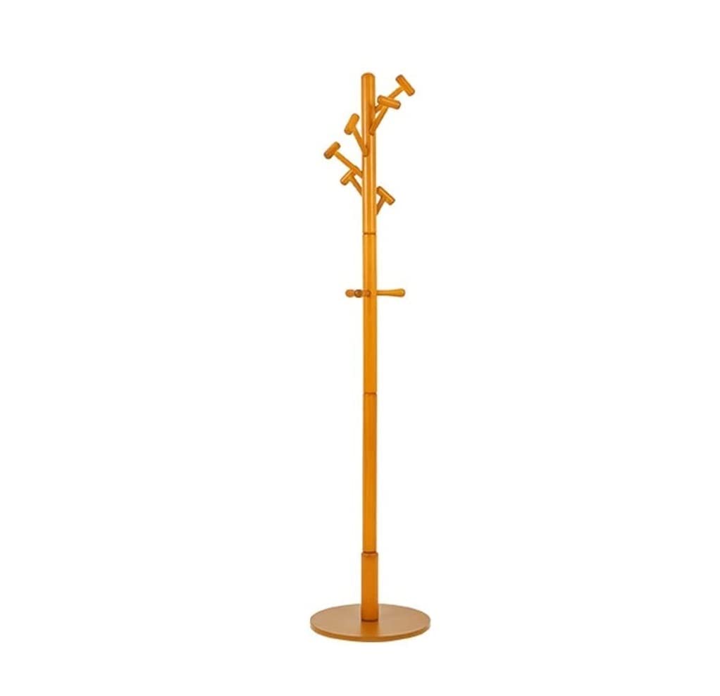 IWENZHKPA Coat Rack Wooden Coat Rack Tree Free Standing With 9 Hammer Hook Stand For Entryway Hallway For Coats Hats Freestanding(Honey Color)
