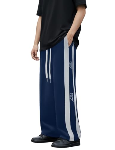 Image of Mack Jonney Men's Striped Track Pants | Side Stripe Design | Regular Fit | Casual & Athleisure Wear |Pack of 1-MMJ-53