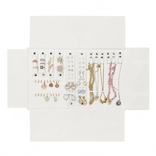Image of UnionPlus Travel Jewelry Roll Organizer, Beige