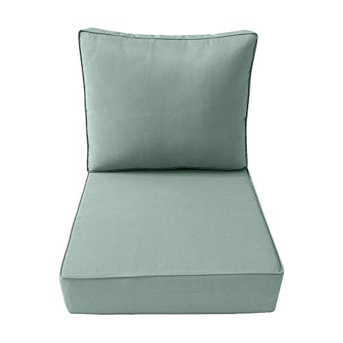 DBM IMPORTS *Cover ONLY*-Outdoor Deep Seat Backrest Pillow Slipcover Piped Trim Medium-AD002