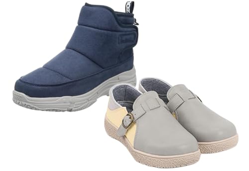 [モズ] 福袋 防水ブーツとスリッポンの２足セット グレーのスリッポンは必ず入る お楽しみセット お楽しみ袋 933721956 レディース マルチ 23.5 cm 3Eのサムネイル