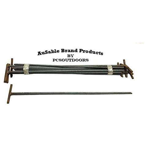 AuSable Brand 24" x 1/2" T-Bar Trap Anchor Stakes - Landscaping, Camping & Trapping (12 PK.) Cover
