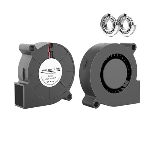 2 �� 5015 50 �~�����[�g�� DC 24 V 12 V 5 V 2Pin �f���A���{�[��/�X���[�u�x�A�����O�u���V���X��p�����t�@�� 50 �~�����[�g�� x 15 �~�����[�g�������N�[���[�t�@��(12V Ball 1M DuPont)