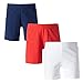 My Way Girls' Value Pack Solid Cotton Bike Shorts - Navy, Red, and White - 6