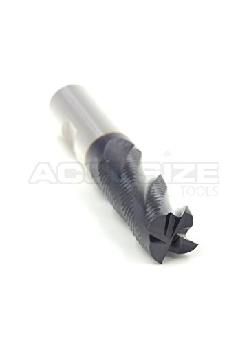 Image of Accusize Industrial Tools 5 /8'' Fine Tooth M42 8% Cobalt Tialn Roughing End Mill, 5 /8'' Shk Dia, 1-5 /8'' Flute Length, 3-3 /4'' Oal, 4 Flute, 1104-0058 | Fine Tooth, M42 8% Cobalt, TiAlN Coated, 3-3 /4 inch OAL, Single End, Center Cutting, 1104-0058