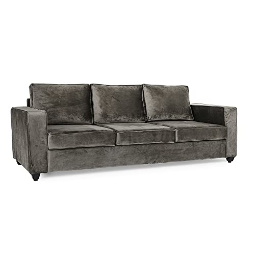 Image of Wakefit Sofa Set | 3 Year Warranty | Sofa 5 Seater, 5 Seater Sofa for Living Room, Wooden Sofa Set, Sofa Set 3+2 Seater - Napper(Fabric-Velvet : Tuscan Tan)