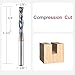 SpeTool 5Pcs Carbide Compression Router Bit Up&Down Cut 1/8 inch Cutting Dia for CNC Mill Machine Wookwork 3D Profile Detail Engraver Carving