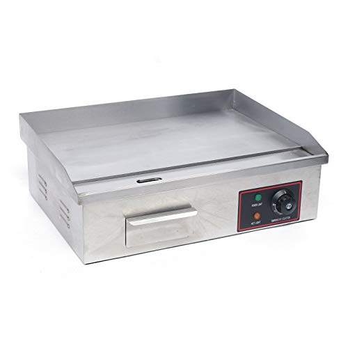 Flat Top Grill, 110V 3000W 22'' Commercial Electric Countertop Griddle Nonstick Restaurant Teppanyaki Cooking Stove For Outdoor Kitchen Bbq Pancake #TOP1