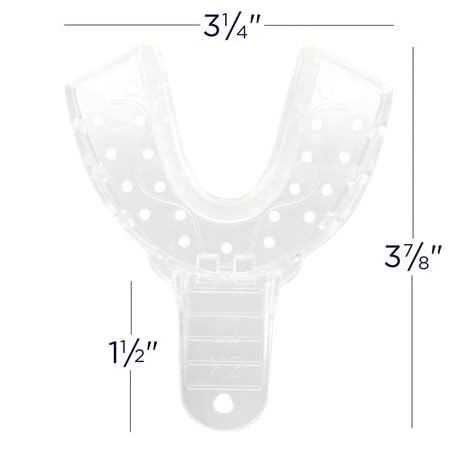 AmeriCan Goods Premium Exellent Cystal Dental Impression Trays 12/Bg XL-S Disposable Impression Trays (#2 XL-Lower)