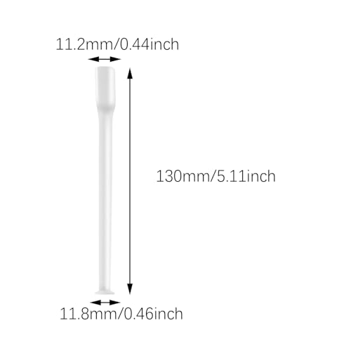 15 tubos blancos para centrar mechas de vela 130mm miniatura 3